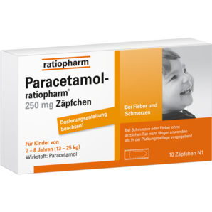 Paracetamol-ratiopharm® 250 mg Zäpfchen