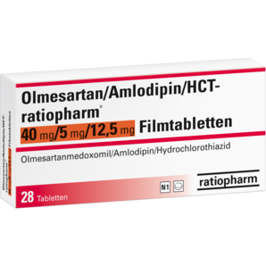 Olmesartan/Amlodipin/HCT-ratiopharm® 40 mg/5 mg/12,5 mg Filmtabletten
