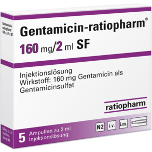 Gentamicin-ratiopharm® 160 mg/2 ml SF