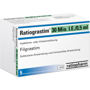 Ratiograstim® 30 Mio. I.E./0,5 ml Injektions- oder Infusionslösung