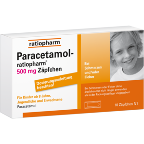 Paracetamol-ratiopharm® 500 mg Zäpfchen