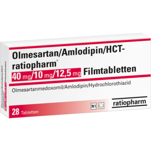 Olmesartan/Amlodipin/HCT-ratiopharm® 40 mg/10 mg/12,5 mg Filmtabletten