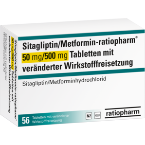 Sitagliptin/Metformin-ratiopharm® 50 mg/500 mg Tabletten mit veränderter Wirkstofffreisetzung
