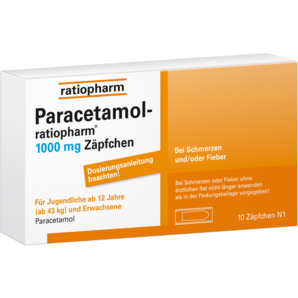 Paracetamol-ratiopharm® 1000 mg Zäpfchen