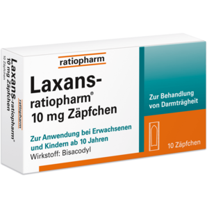 Laxans-ratiopharm® 10 mg Zäpfchen