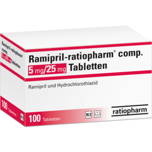 Ramipril-ratiopharm® comp. 5 mg/25 mg Tabletten