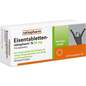 Eisentabletten-ratiopharm® N 50 mg Filmtabletten