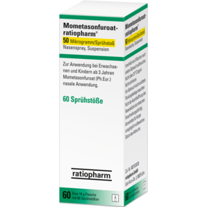 Mometasonfuroat-ratiopharm® 50 Mikrogramm/Sprühstoß Nasenspray, Suspension