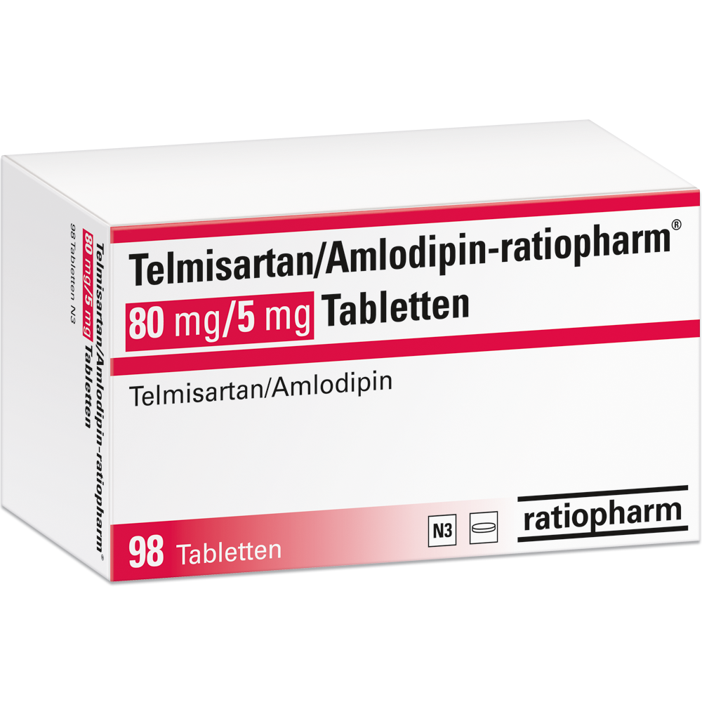 Telmisartan/Amlodipin-ratiopharm® 80 mg/5 mg Tabletten
